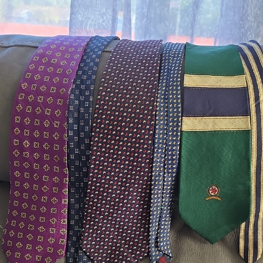 Tommy Hilfiger Men's Tie Collection - Purple, Blue, Green, Gold